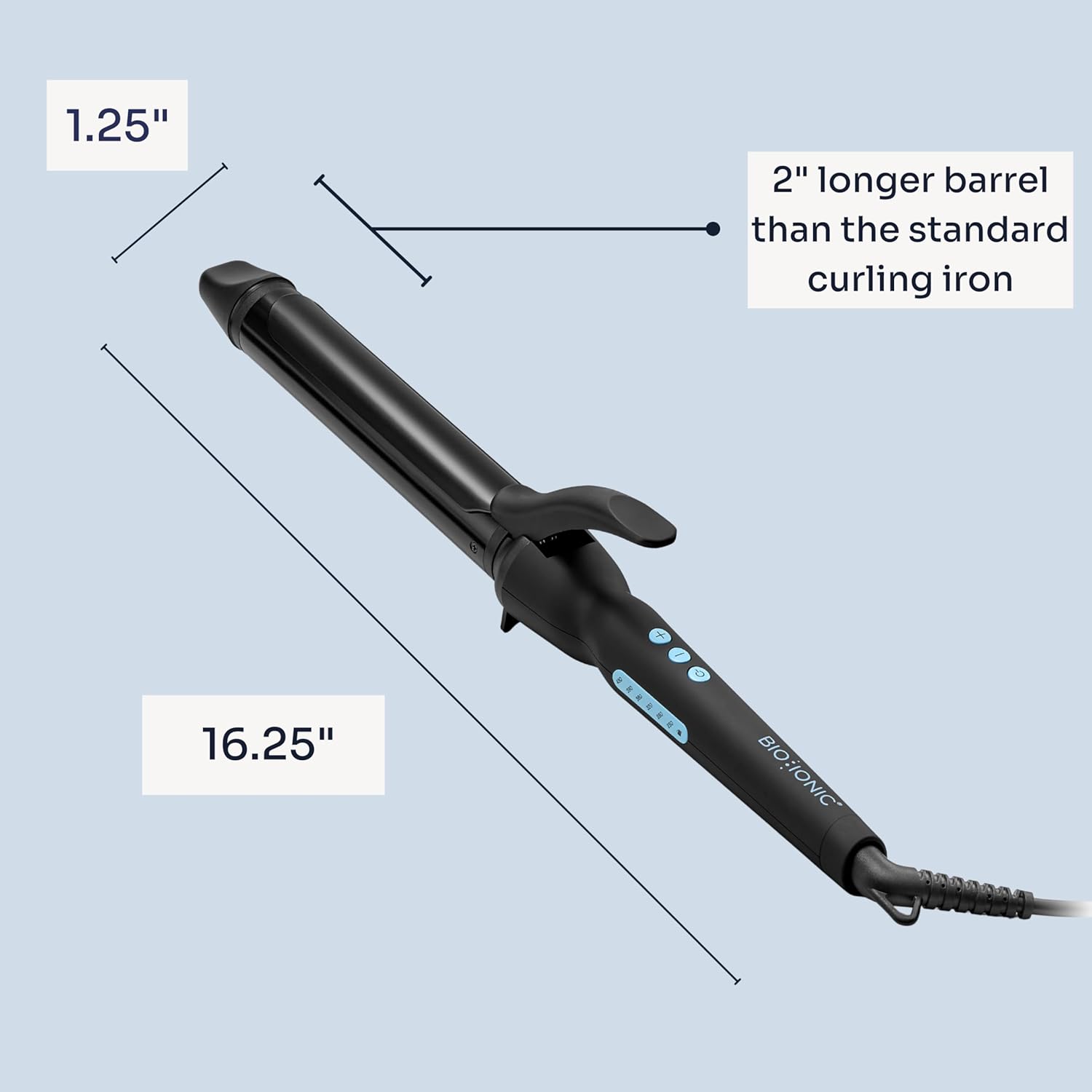 Long Barrel Curling Iron | Bio Ionic Moisture Heat Hair Curler encalife