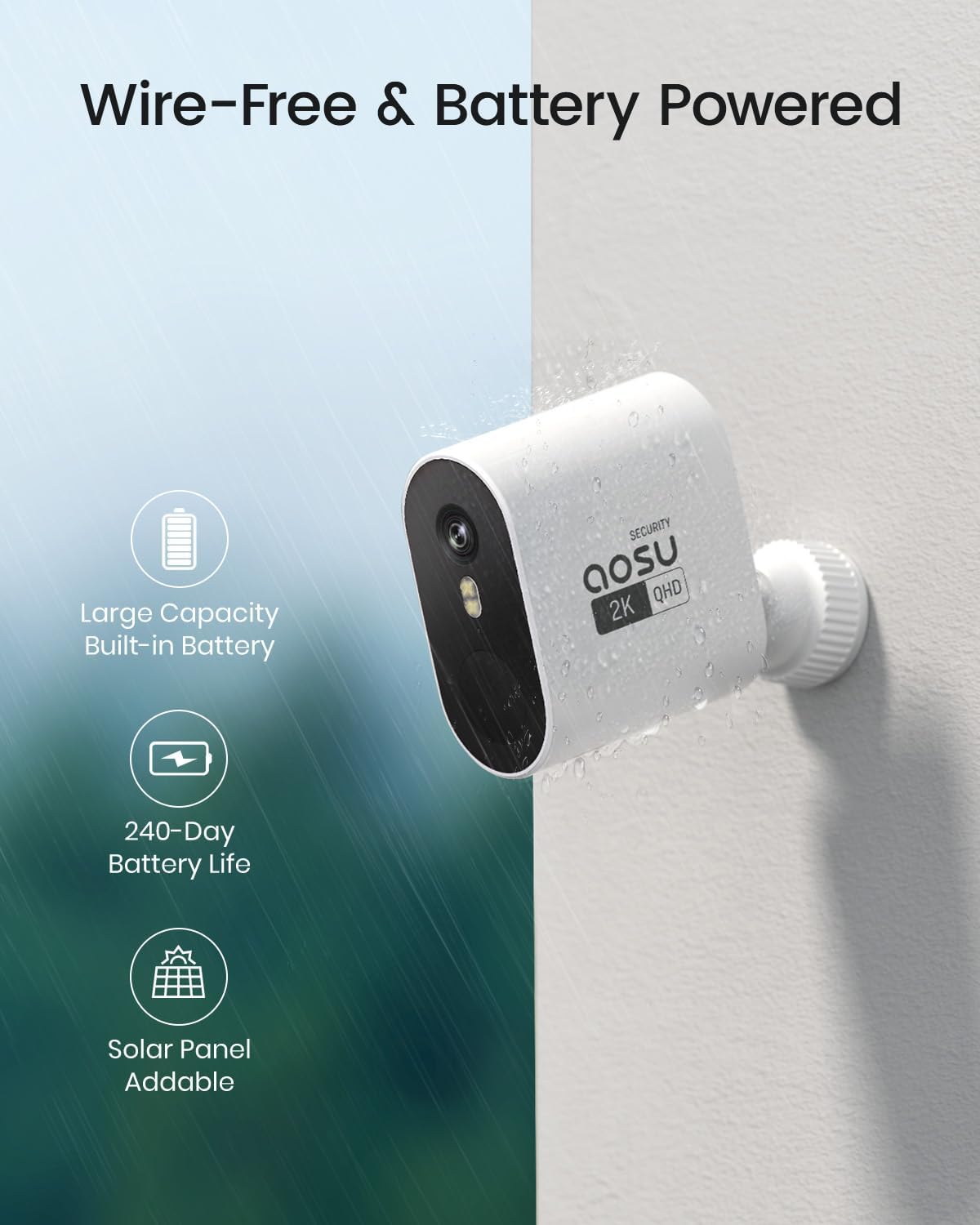 2K Wireless Security Camera I Outdoor System, Night Vision encalife
