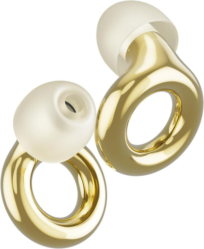 Gold high-fidelity earplugs for concerts festivals and live events
