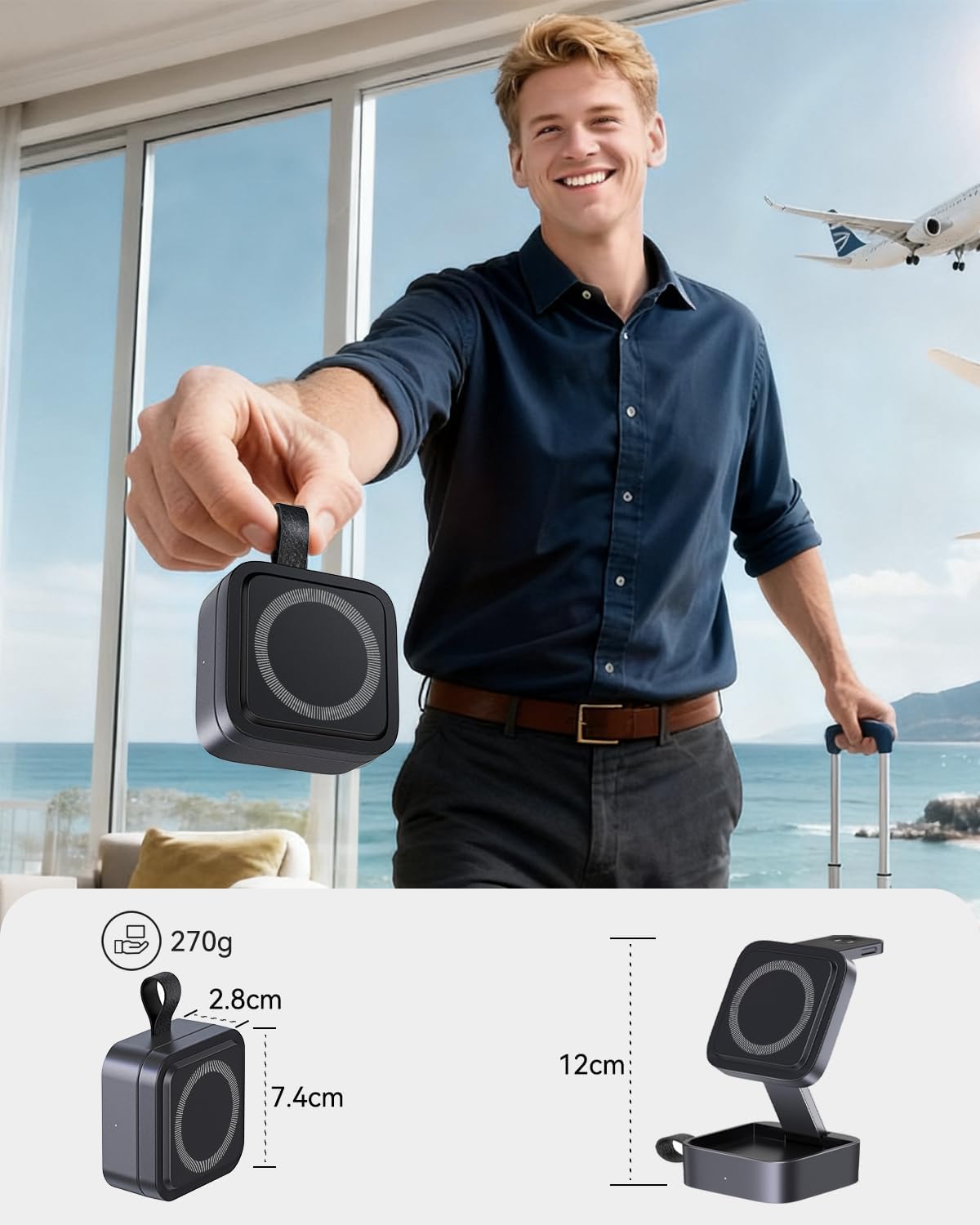 Foldable 3-in-1 Magnetic Fast Travel Charging Station encalife