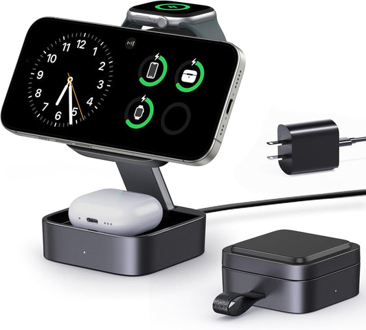 Foldable 3-in-1 Magnetic Fast Travel Charging Station encalife
