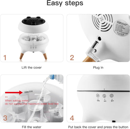 Jellyfish Humidifier Diffuser With Mist Light Remote encalife