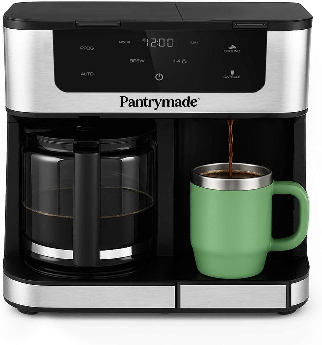 Dual Brew Coffee Maker | 12 Cup & Single Serve K-Cup Machine with Touchscreen