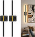Cordless rechargeable wall sconces set of two with remote control
