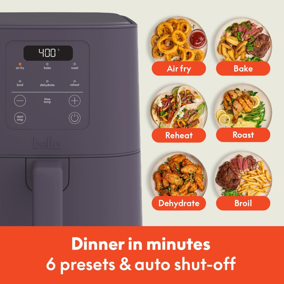 Slim Air Fryer I Compact Ceramic Nonstick I 6 Presets encalife