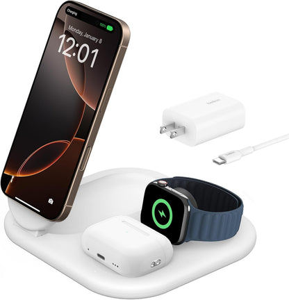 Foldable Qi2 3-in-1 Magnetic Travel Charging Station encalife