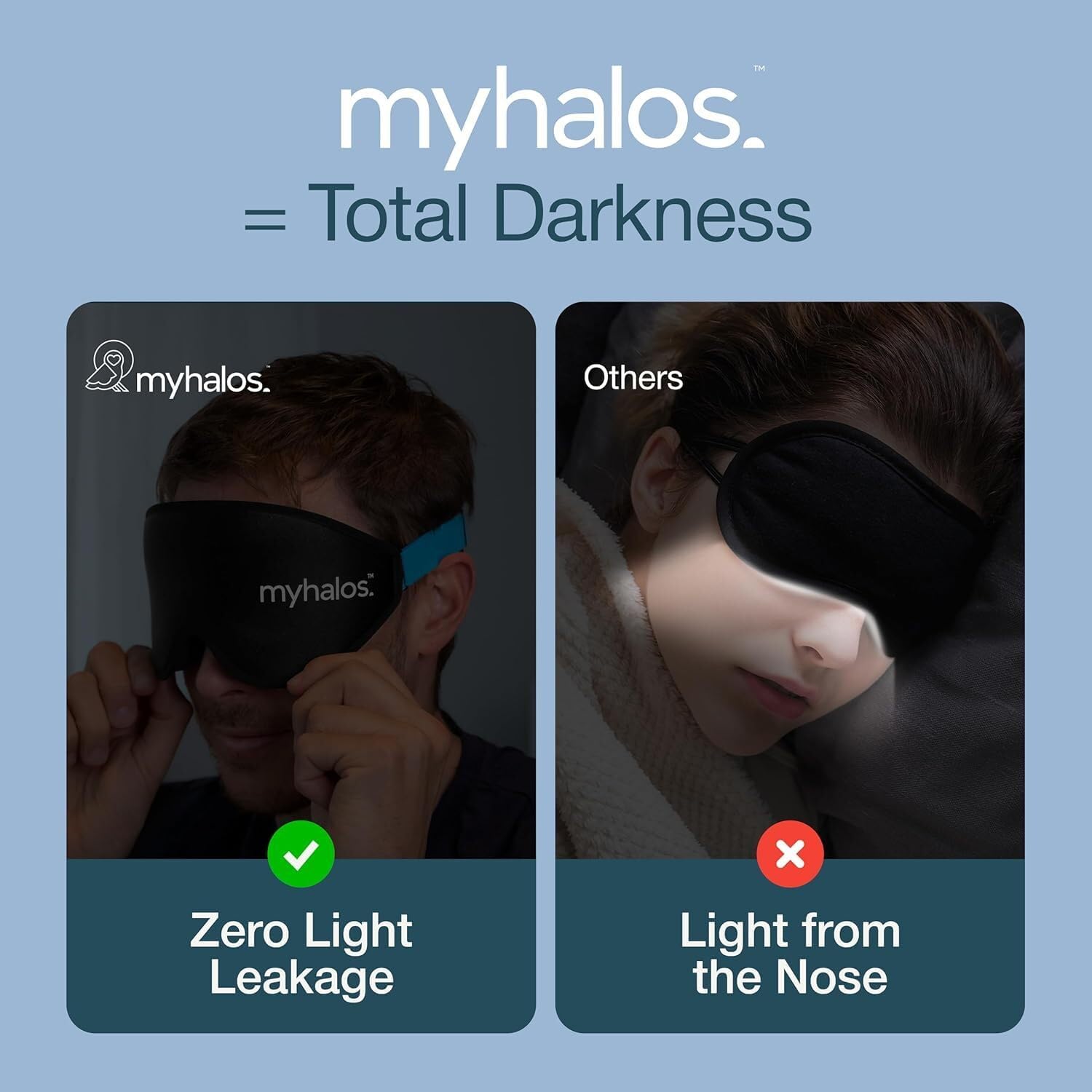 3D Blackout Sleep Mask for Side Sleepers encalife
