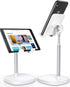 Adjustable height mobile stand with anti-slip silicone and cable opening