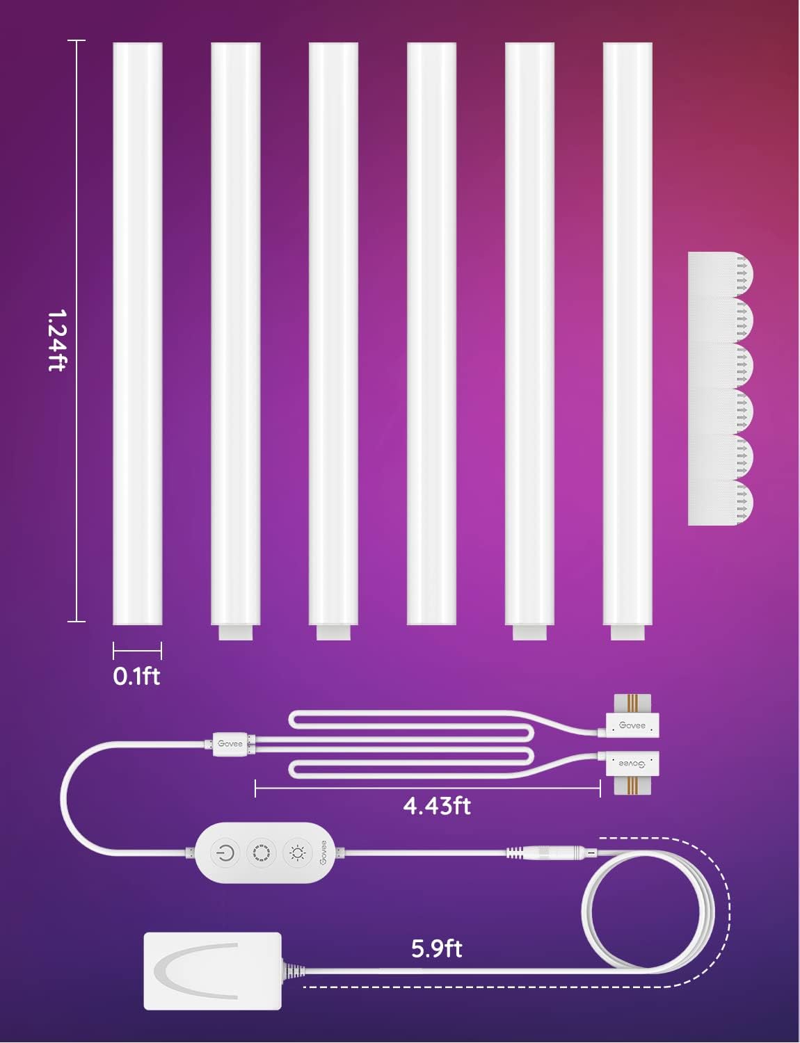 RGB Lighting Wall Bars for Bedroom Gaming Decor encalife