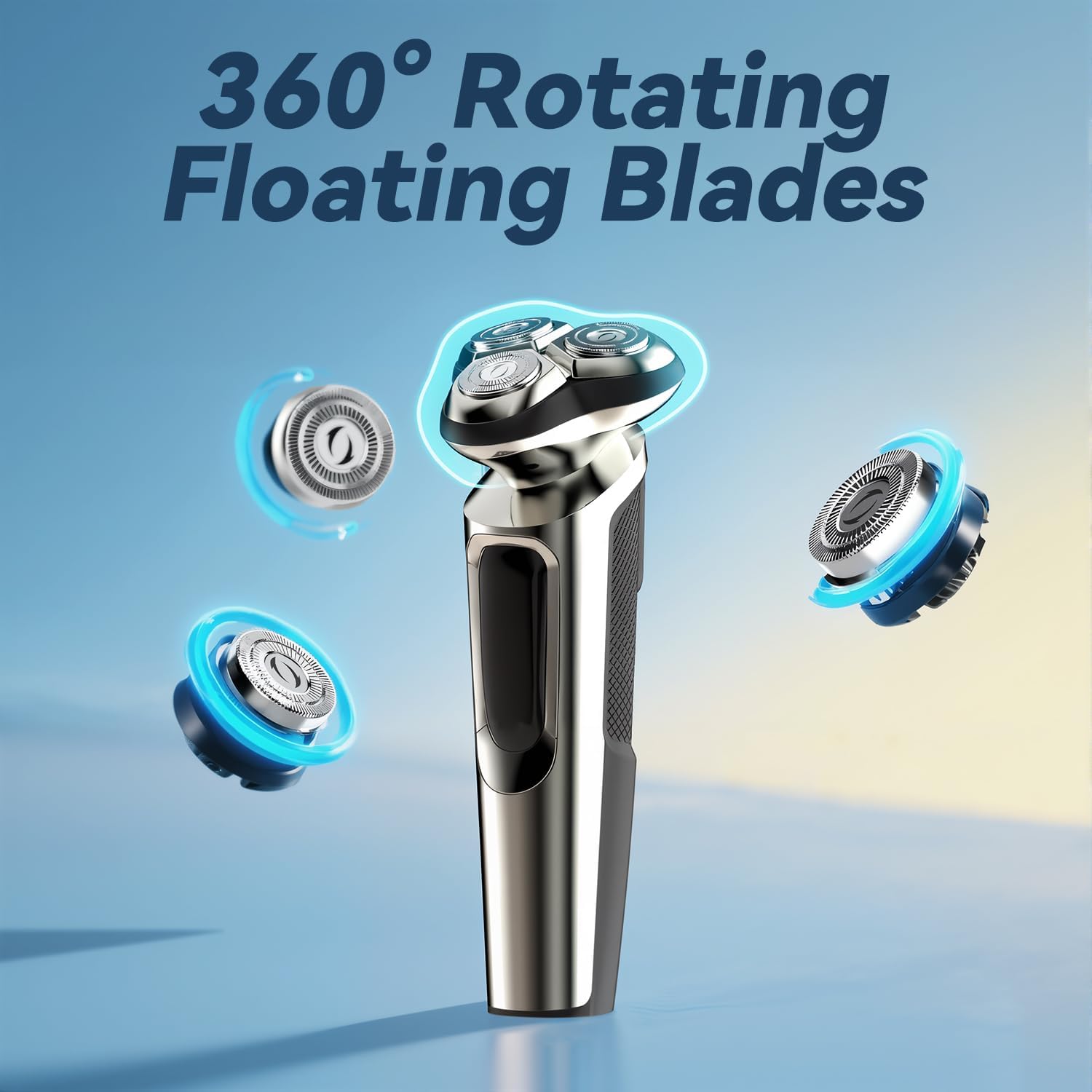 Electric Razor Men USB-C Rechargeable Rotary Shaver encalife
