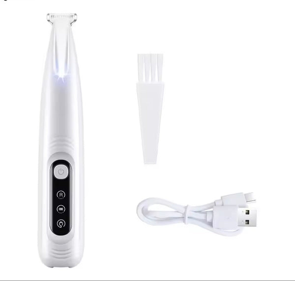 New Dog Paw Trimmer with LED Light Fully Waterproof Pet Hair Trimmer with LED Display Dog Clippers for Grooming 18mm Widen Blade encalife