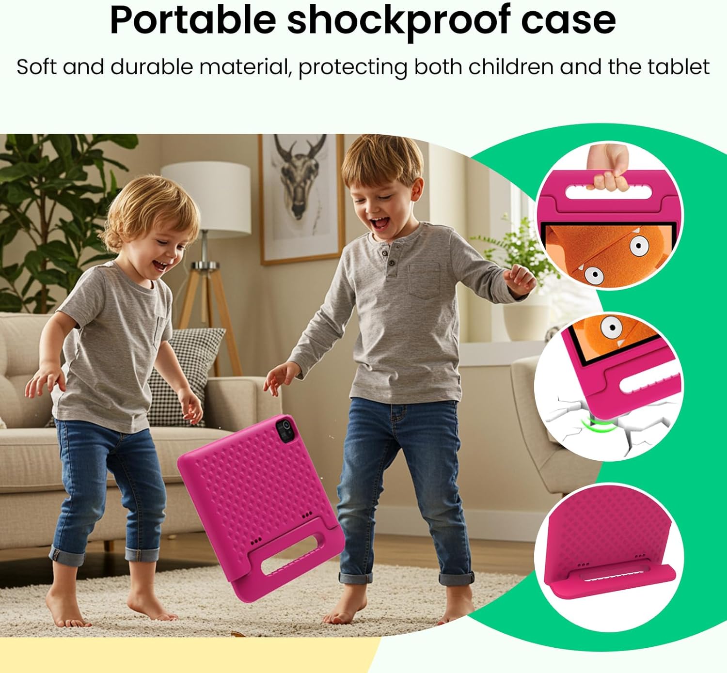 CFVOCUY 10.1” Kids Tablet I Android 15 Learning Tablet encalife