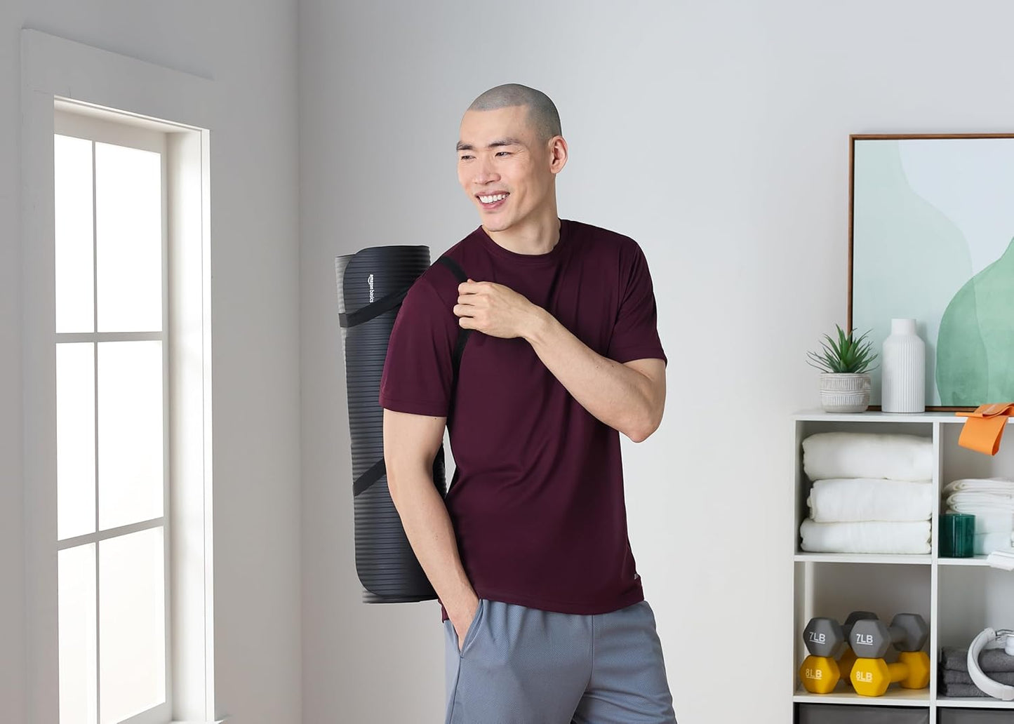 Yoga Mat I Workout Mat with Carrying Strap encalife
