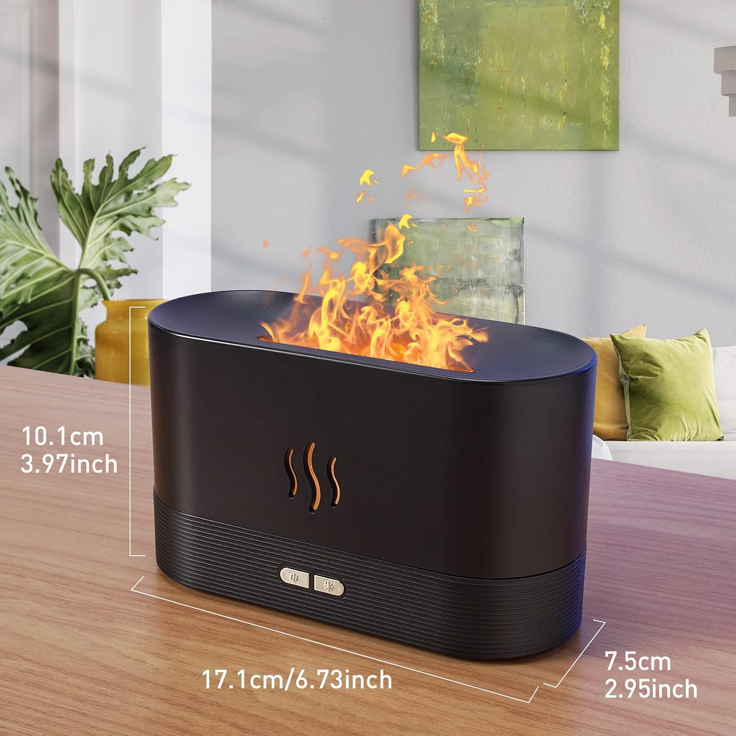 Colorful Flame Aroma Diffuser Humidifier I Auto-Off encalife