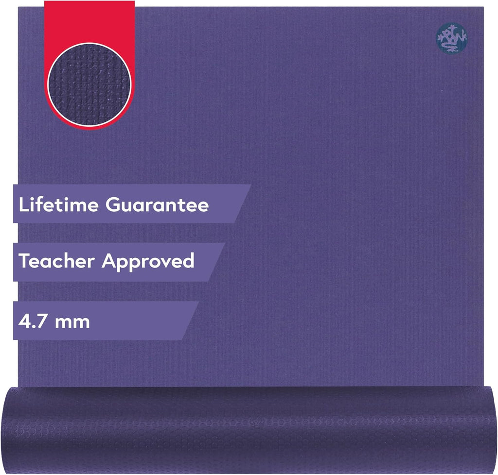 Premium professional yoga mat with 4.7mm high-density cushioning, non-slip surface, hygienic closed-cell design, and durable construction for yoga, Pilates, and fitness workouts.