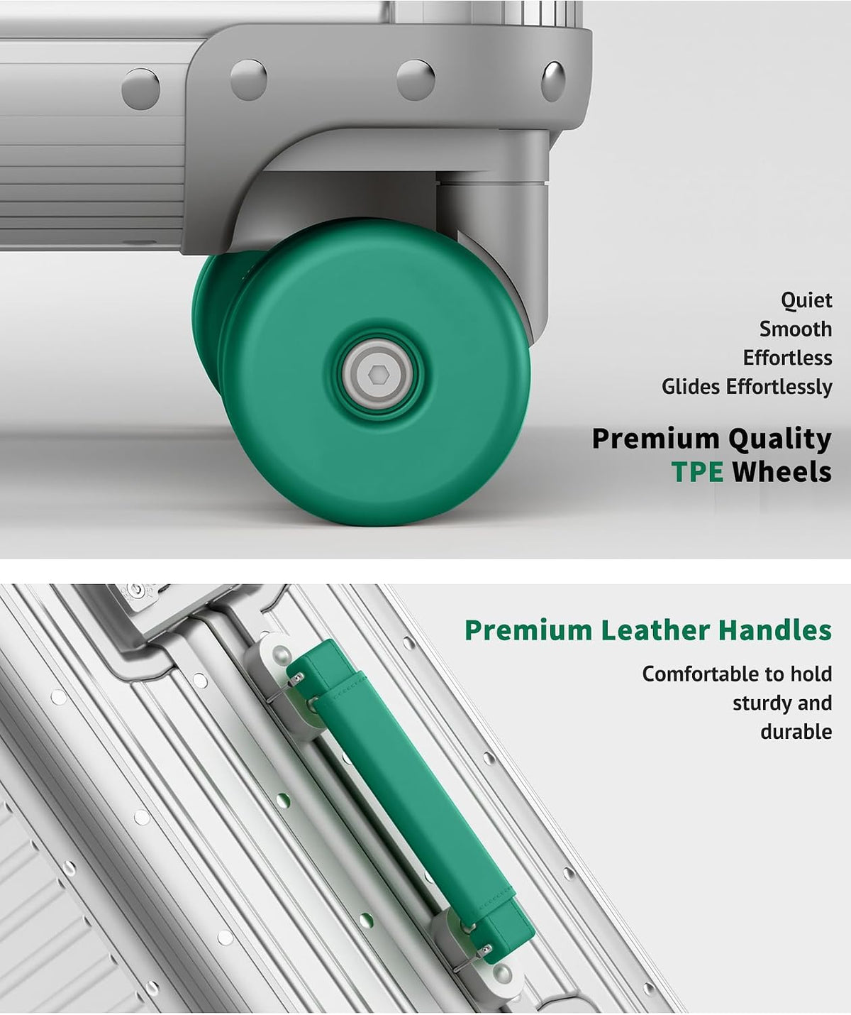 Aluminum Frame Zipperless Carry On Luggage encalife