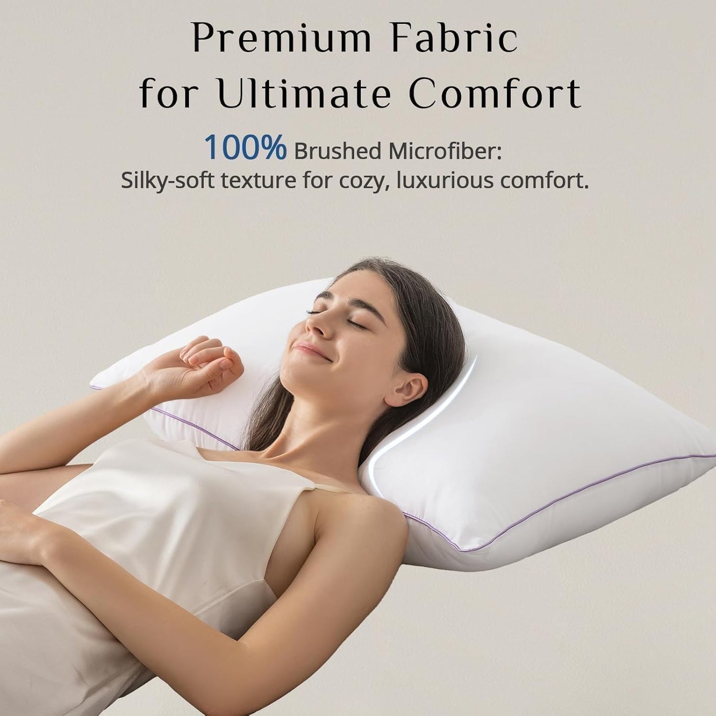 Bed Pillows Queen Set | Soft Support Hotel Quality Sleeping Pillows encalife