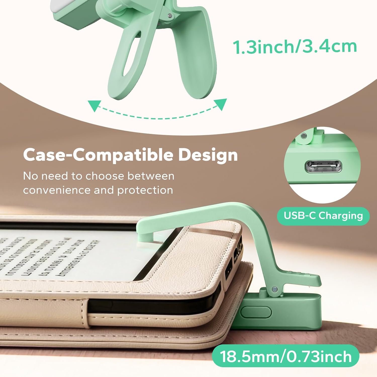 Green Page Turner With Light and Timer encalife