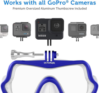 Frameless Scuba Diving Mask With Action Camera Mount encalife