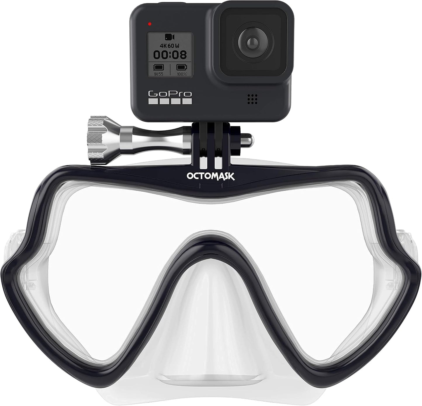 Frameless Scuba Diving Mask With Action Camera Mount encalife