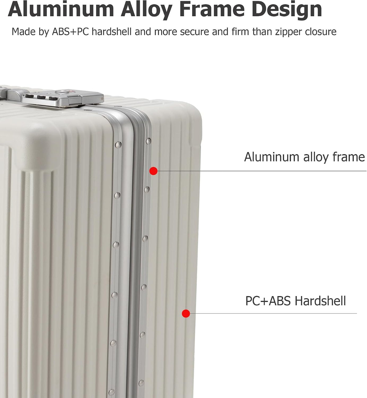 Smart Hardshell Carry-On Luggage with USB encalife