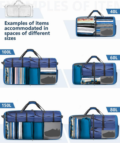 Foldable Travel Duffle with Shoe Compartment | Carry on luggage encalife
