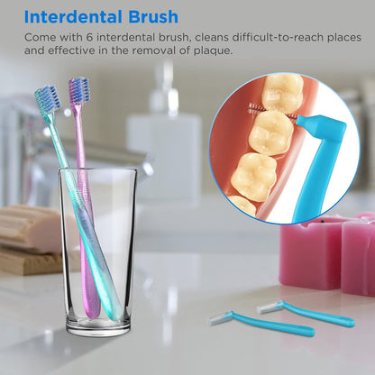 Orthodontic Toothbrush Set with Interdental Brushes encalife