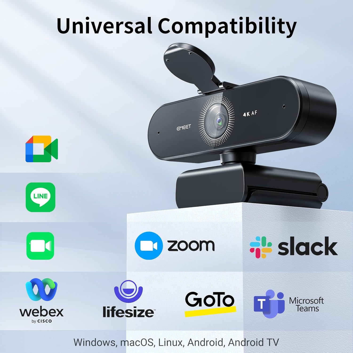 Ultra 4K Autofocus Webcam for Professional Meetings encalife