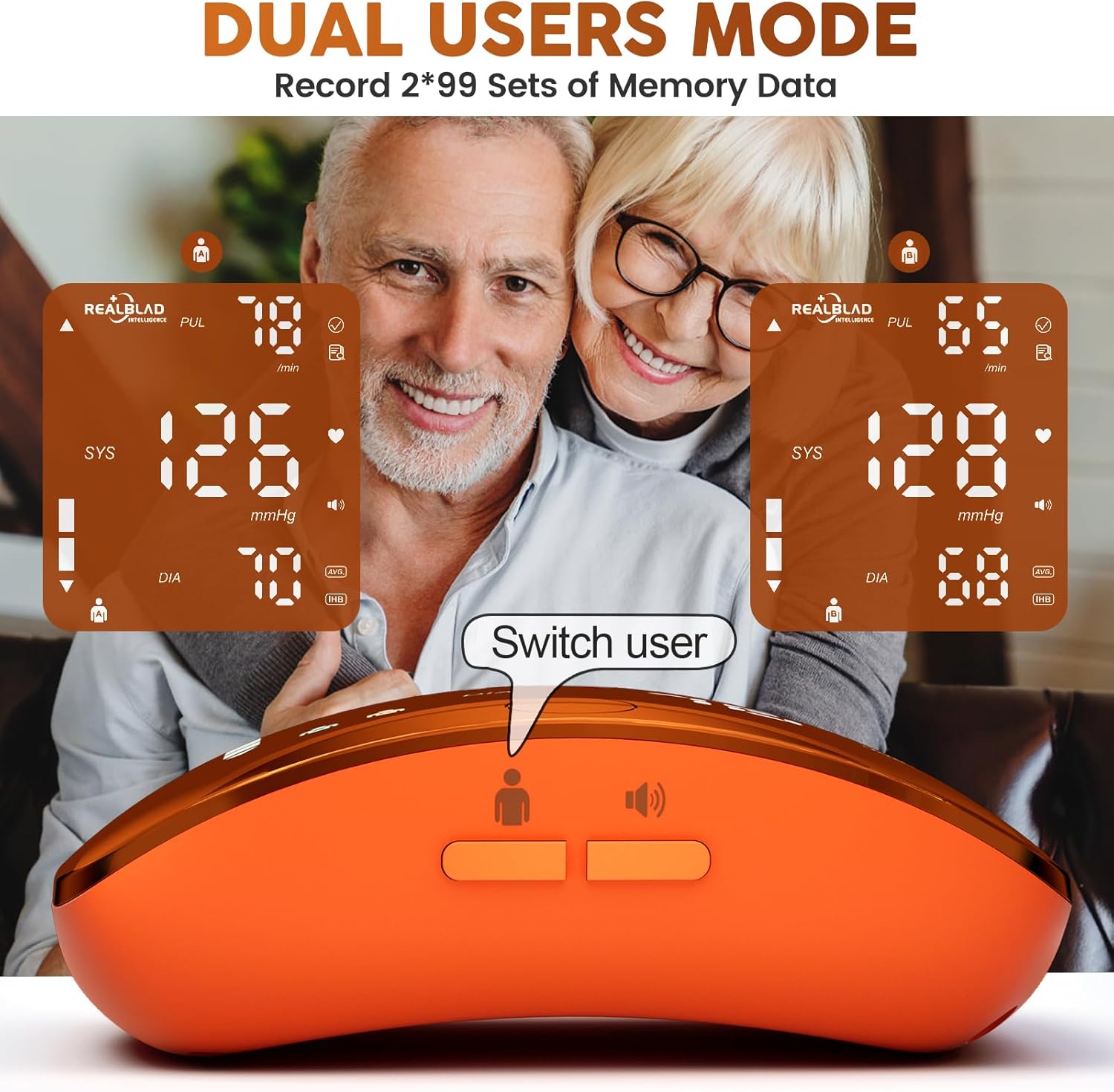 Rechargeable Wrist Blood Pressure Monitor LED Screen encalife