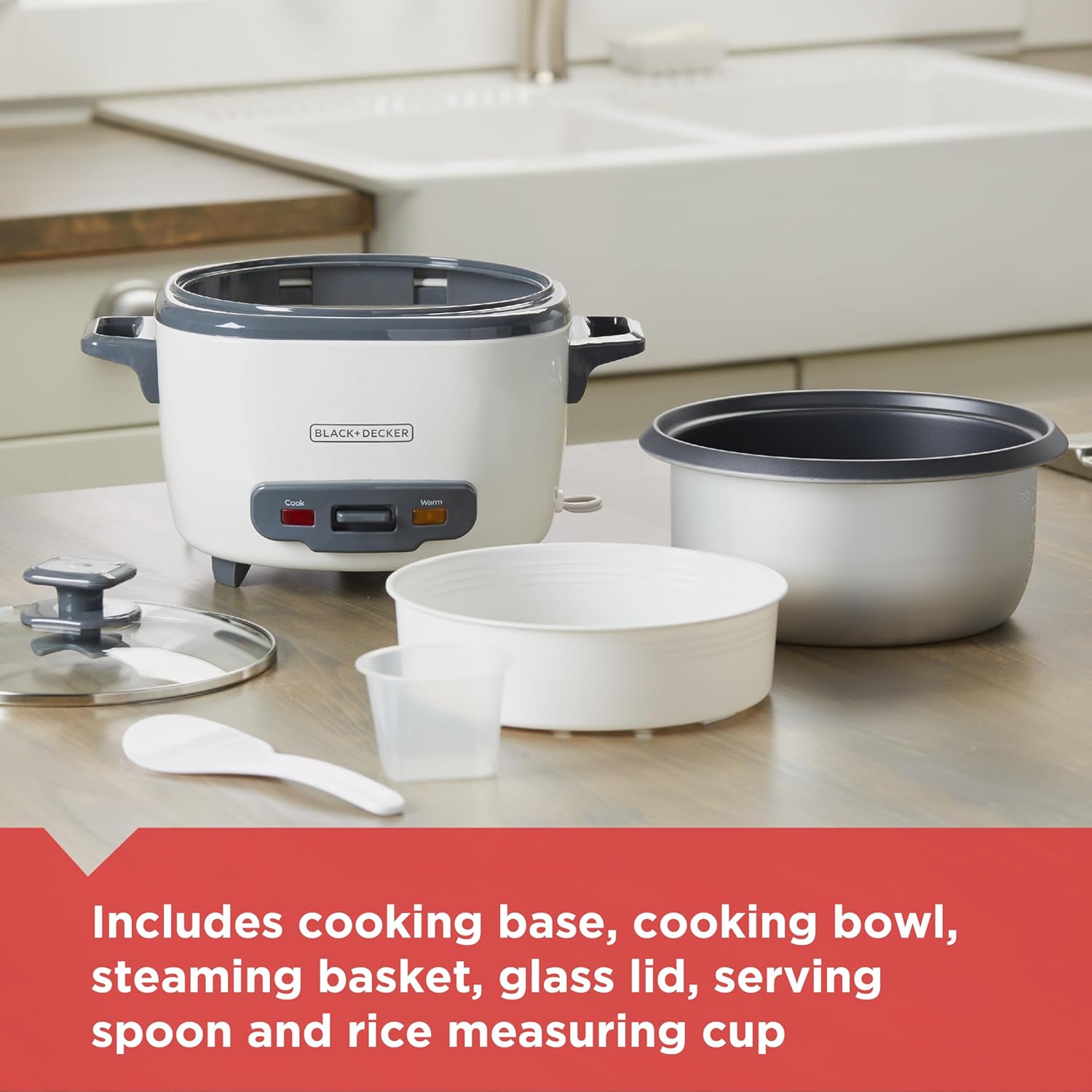 BLACK+DECKER Rice Cooker I 8-Cup encalife