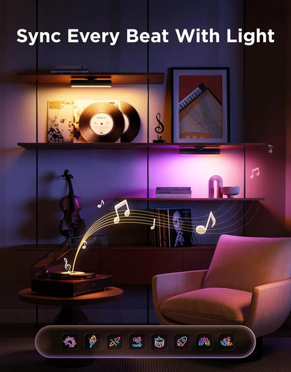 Immersive RGBICWW Smart Light Bar With Music Sync encalife