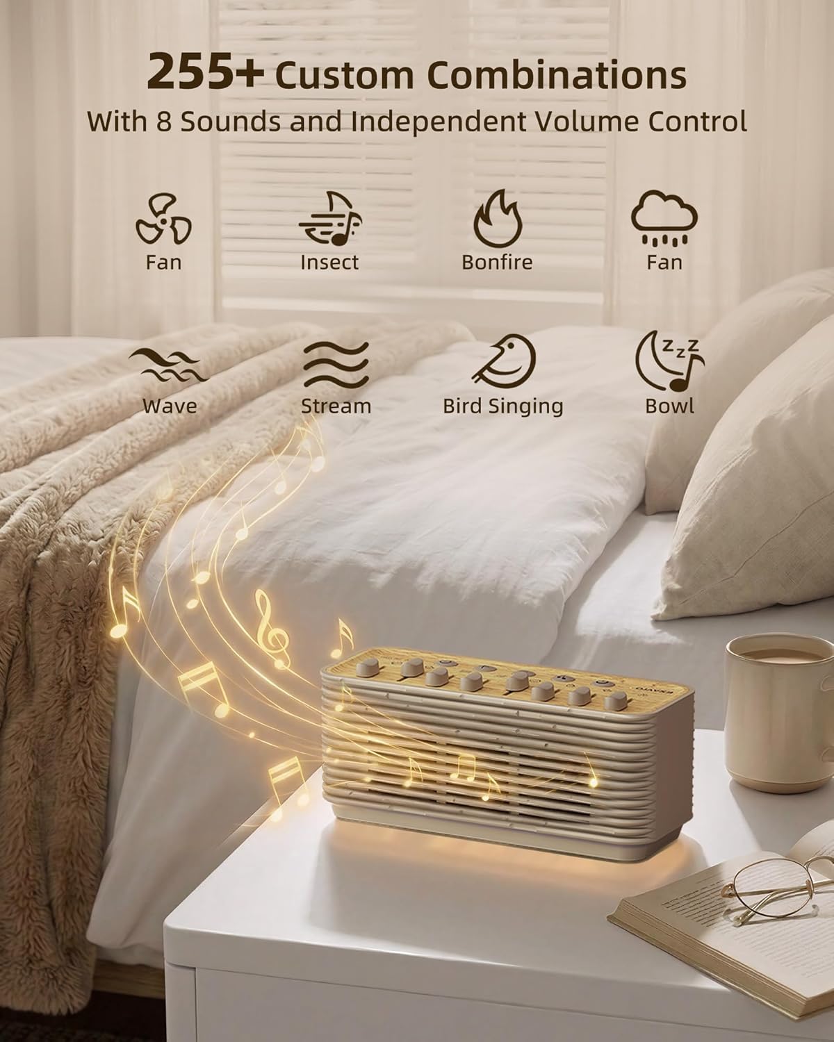 Sound Machine for Sleeping with White Noise encalife