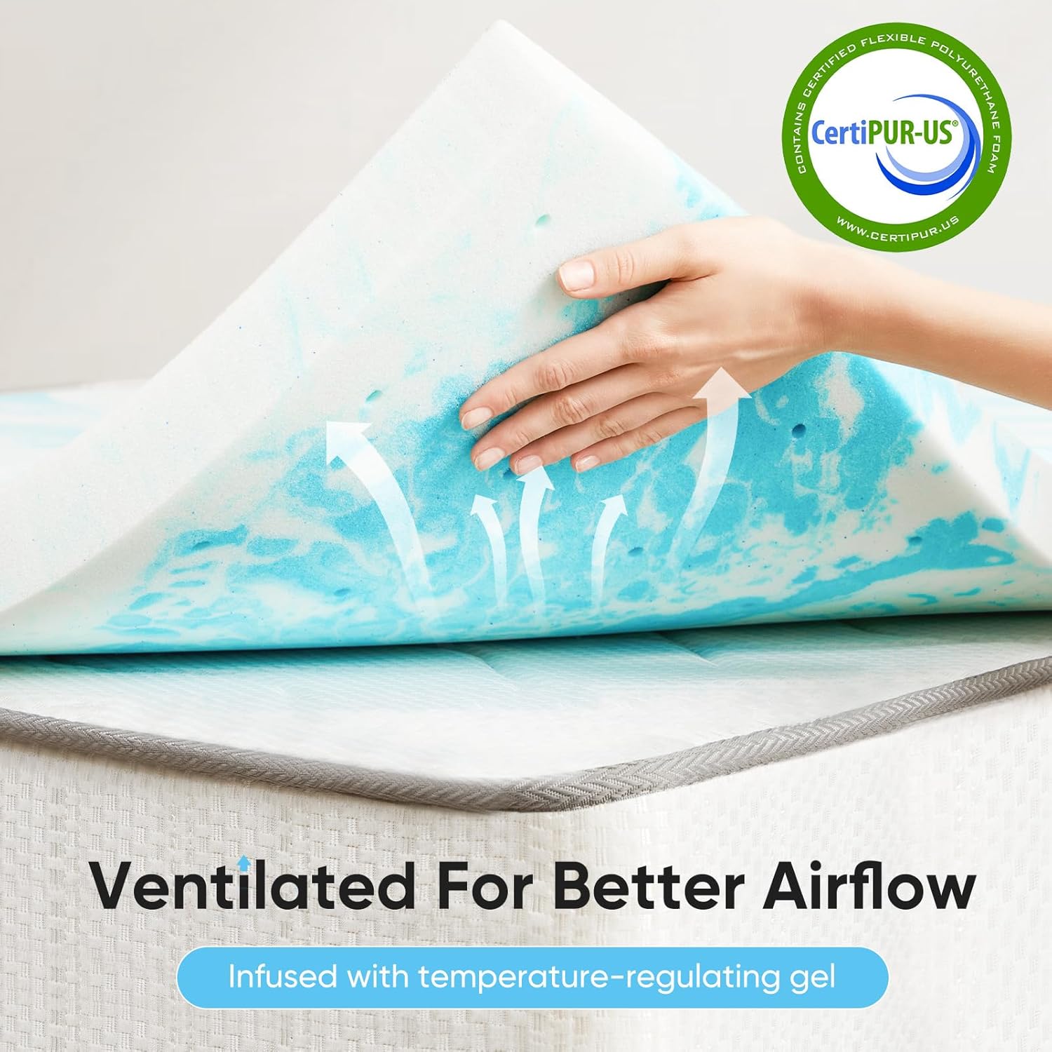 4 Inch Cooling Mattress Topper Queen encalife