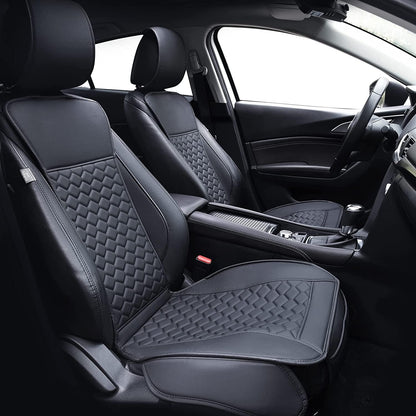 Modern car cabin with Elantrip black seat covers