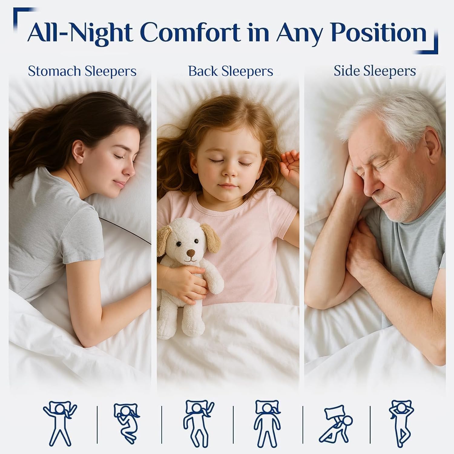 Bed Pillows Set of 4 | Soft Support Hotel Quality Sleeping Pillows encalife