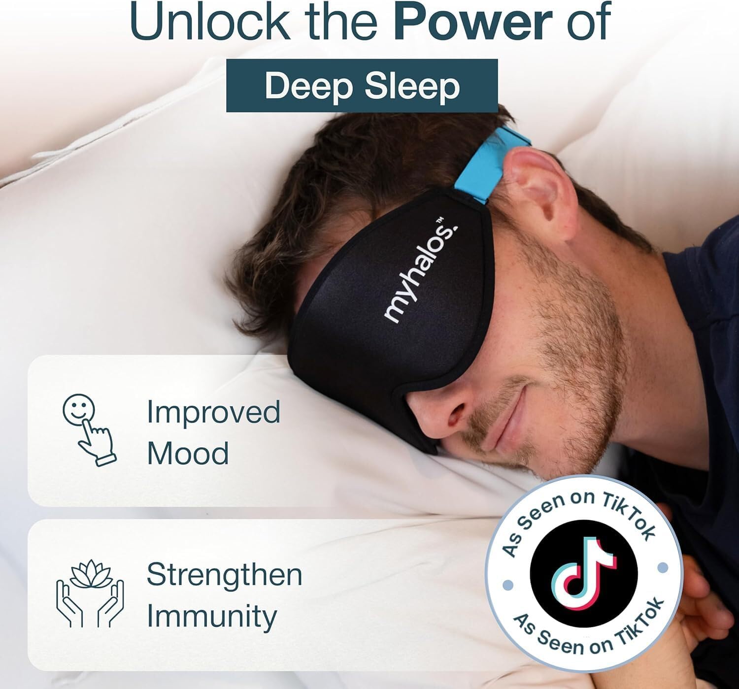 3D Blackout Sleep Mask for Side Sleepers encalife