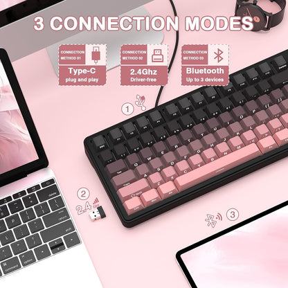 Gaming Mechanical Keyboard Wireless RGB Hot Swappable encalife