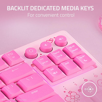 Gaming RGB Keyboard Low Profile Mechanical Pink encalife