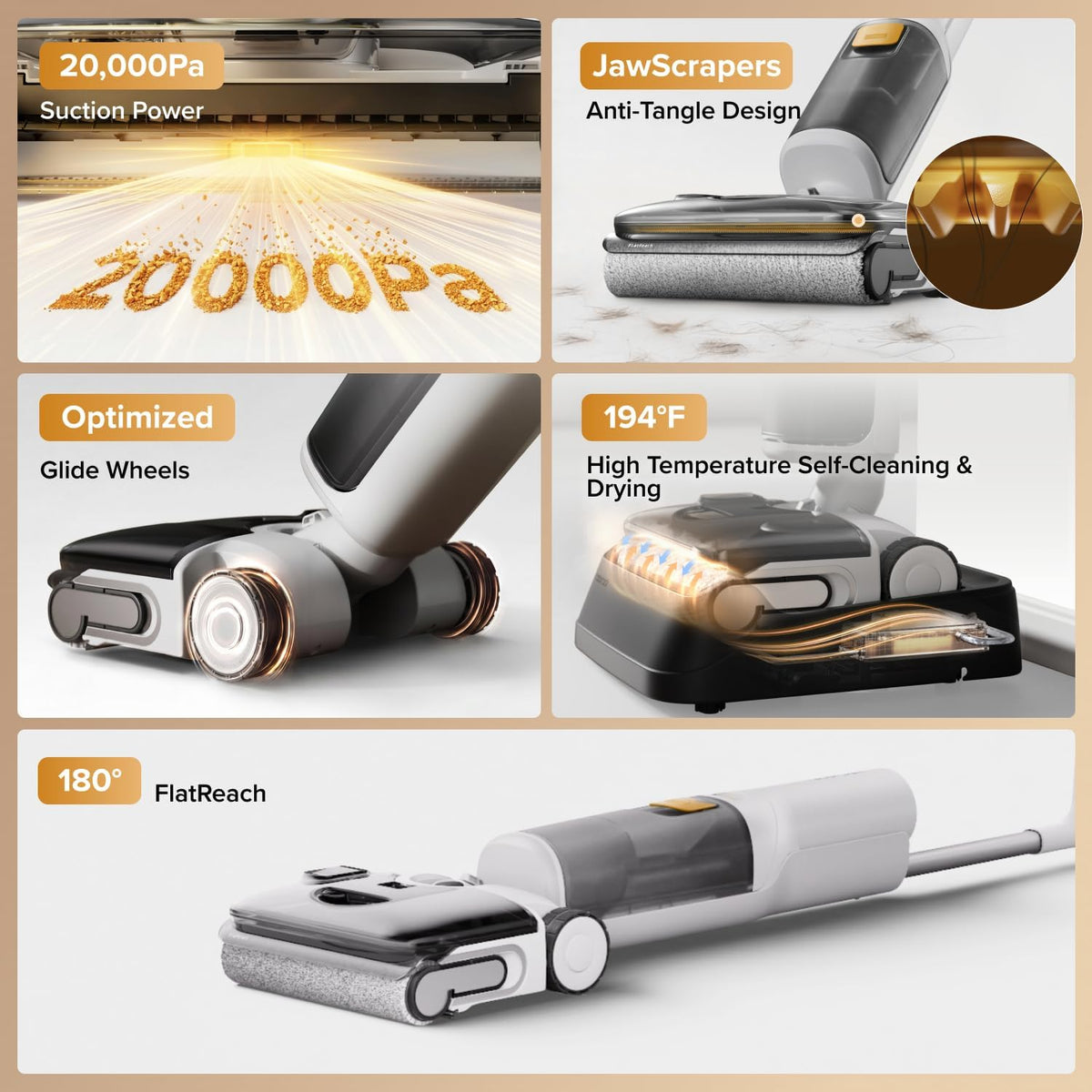 Cordless Wet Dry Floor Cleaner Vacuum Mop encalife