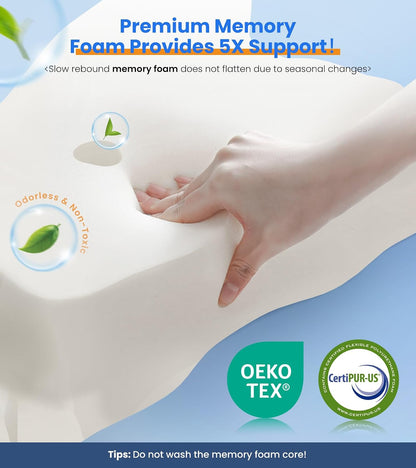 Side Sleeper Cervical Memory Foam Pillow encalife