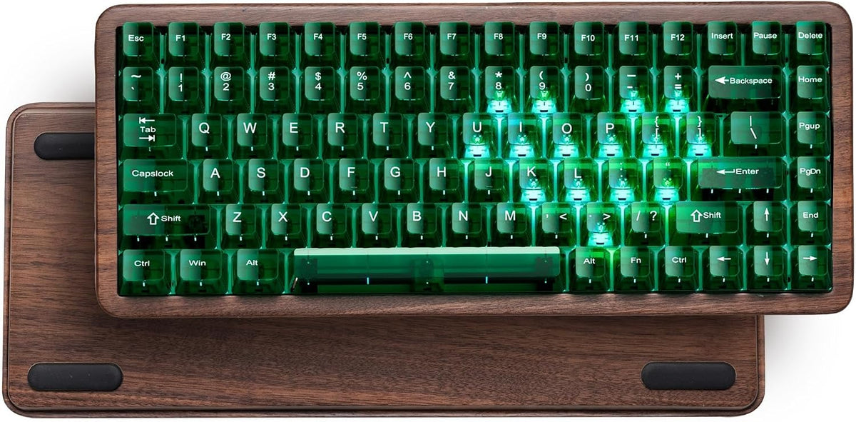wooden RGB wireless gaming mechanical keyboard