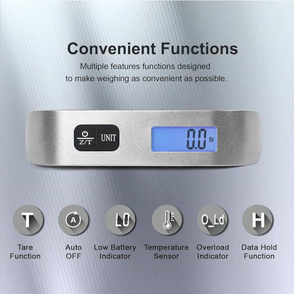 Portable Digital Luggage Scale With Backlit Display encalife