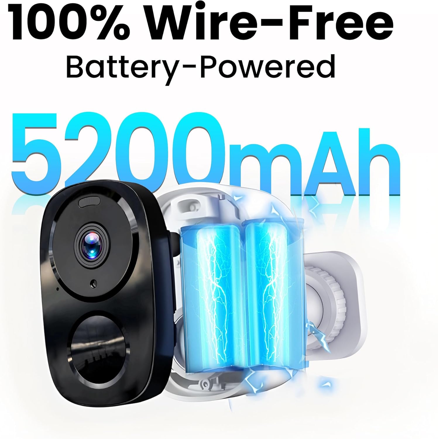 2K Wireless Security Camera I Outdoor, AI Motion Detection encalife