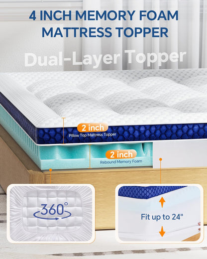 King Cooling Mattress Topper encalife