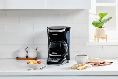 BLACK+DECKER 12-Cup Programmable Coffee Maker – Digital Drip Coffee Machine with Auto Brew, Sneak-A-Cup &amp; Keep Warm Plate encalife