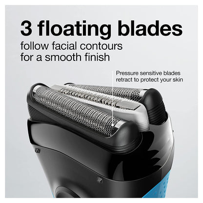 Braun Series 3 Electric Razor Men Wet Dry Shaver encalife