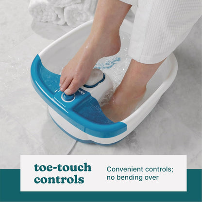 Heated Bubble Foot Spa Massager with Pumice encalife