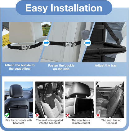 Foldable Tray Car Backseat Organizer with Tablet encalife