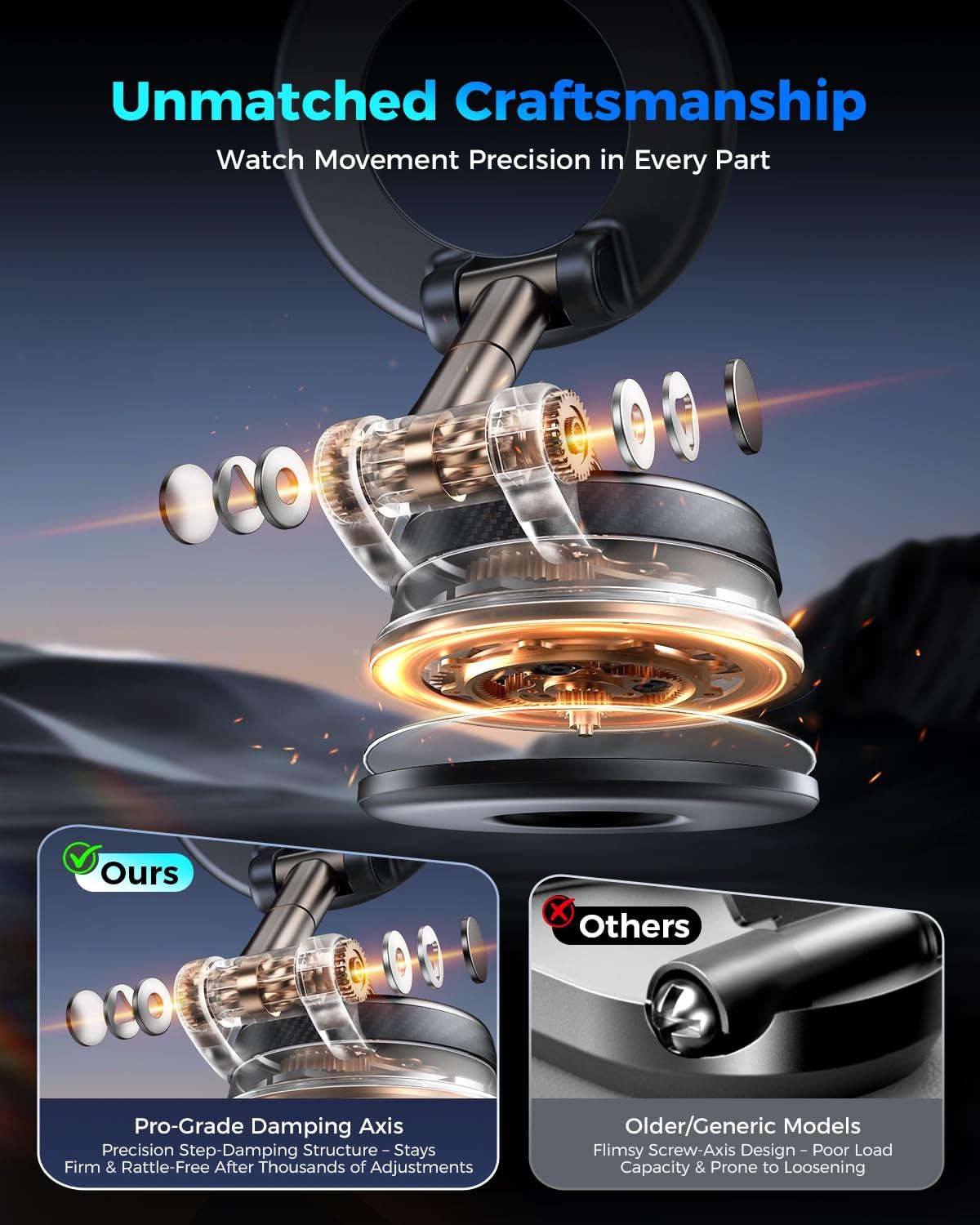 Magnetic MagSafe Car Phone Mount Vacuum Suction encalife
