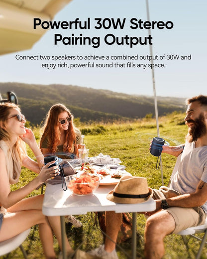 Powerful Waterproof Bluetooth Speaker With Party Lights encalife